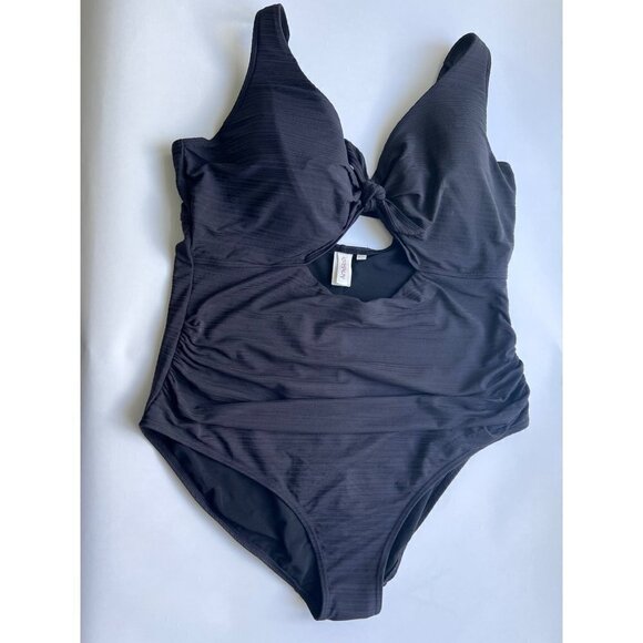 Hues Delacroix Cross Front D- Cup & Up One-Piece Swimsuit ARTESANDS Size 20 - Picture 2 of 7